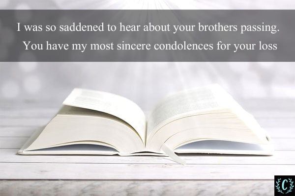 words of comfort for loss of brother images