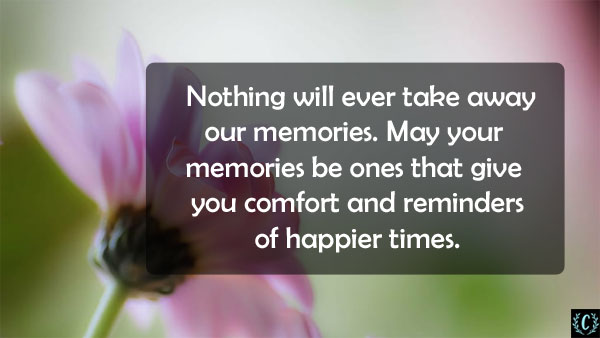 words of comforting for loss of family member death