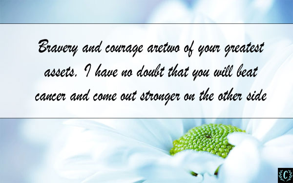 words of encouragement for a cancer patient